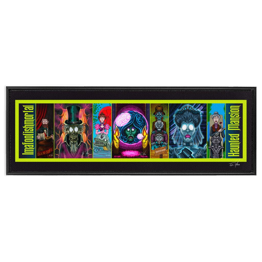 Haunted Ghouls Framed Canvas Wrap by Topher Adam