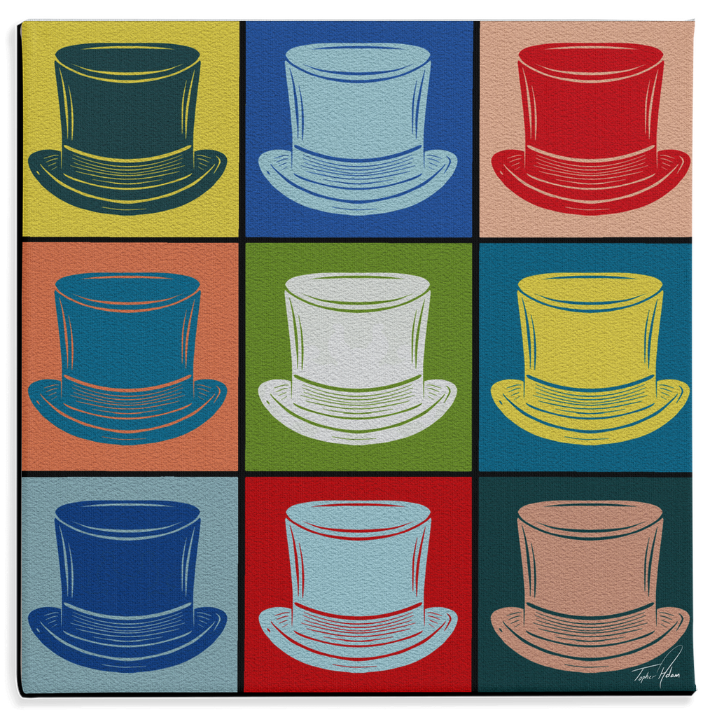 Hats block by Topher Adam Canvas Wraps (Copy) (Copy) (Copy)