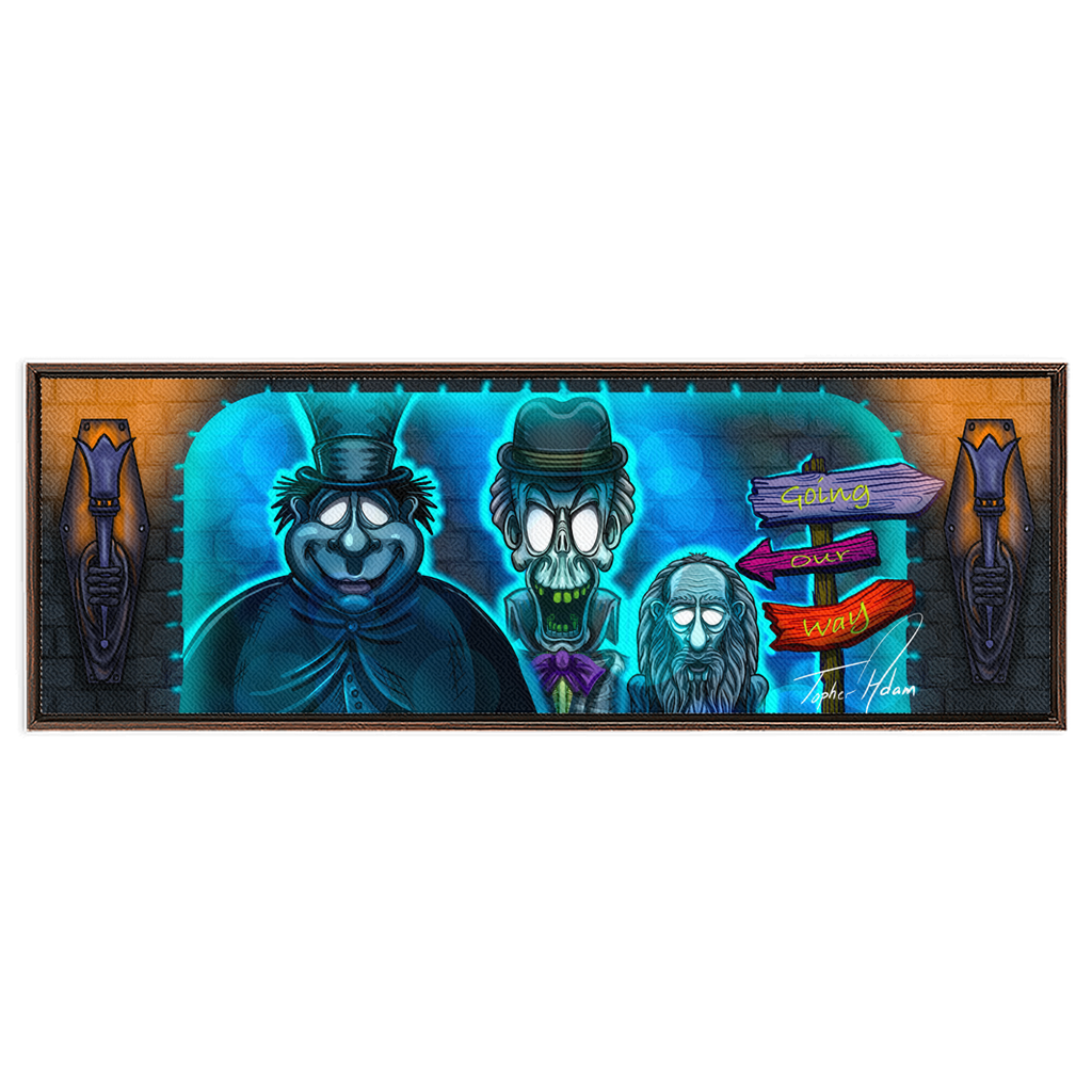 Going our way Framed Canvas Wraps by Topher Adam