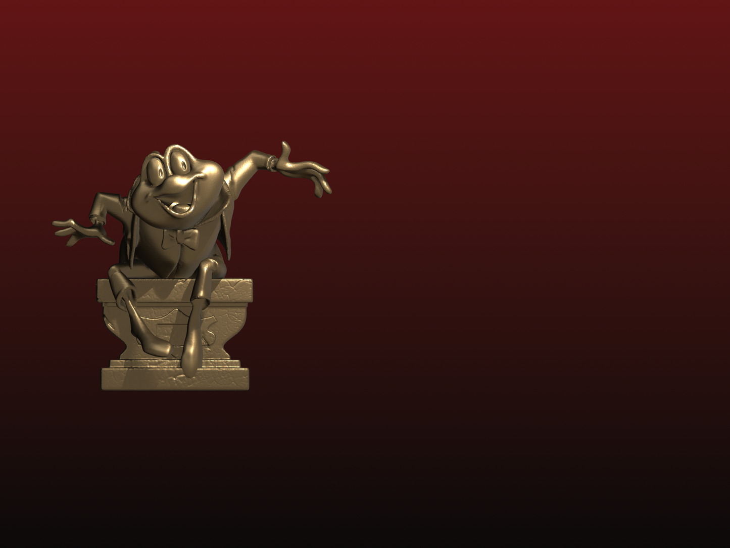 Happy little Mr Toad sculpture