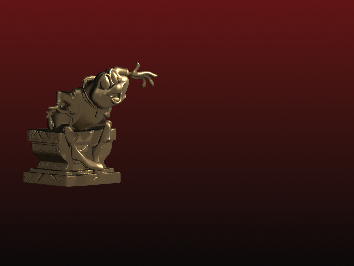 Happy little Mr Toad sculpture