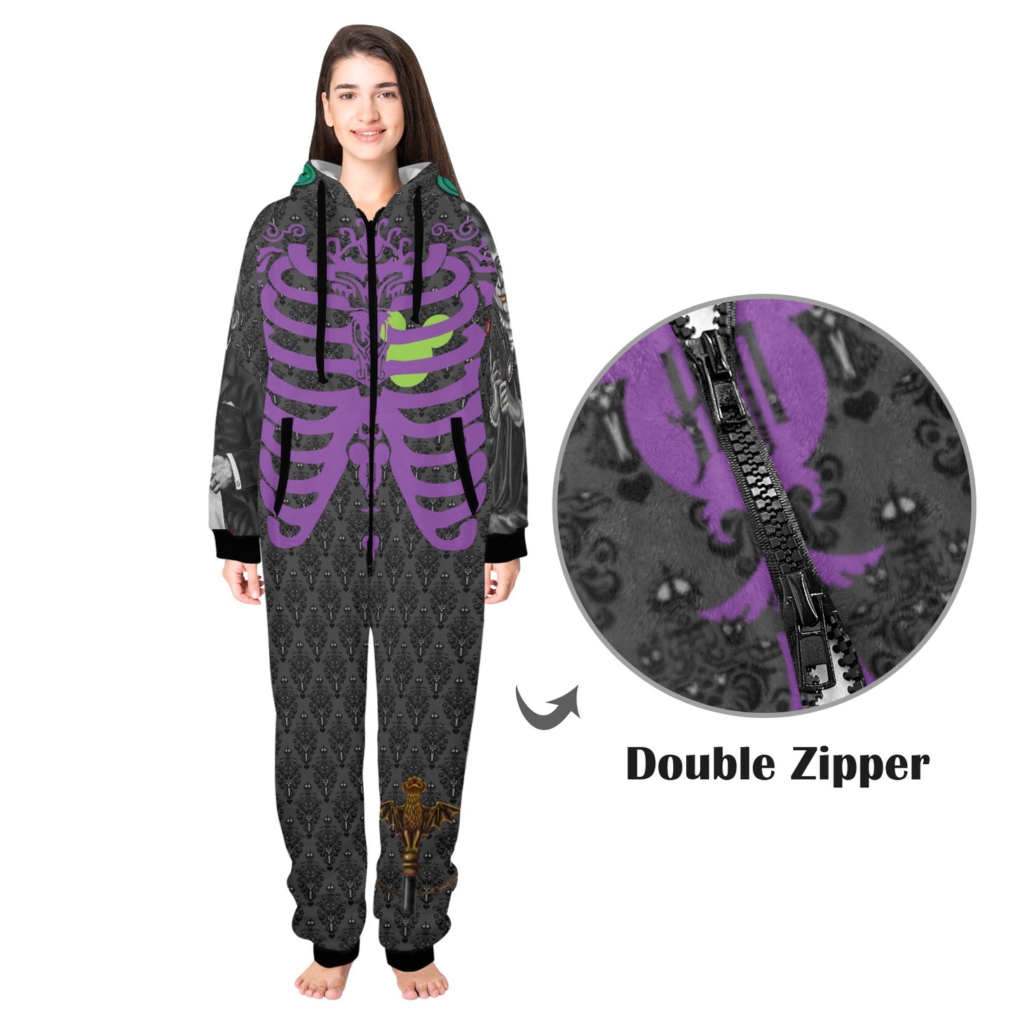 Foolishness Unisex One-Piece Zip Up Hooded Pajamas