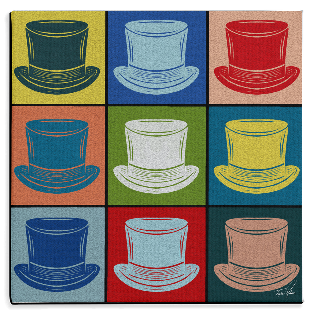 Hats block by Topher Adam Canvas Wraps (Copy) (Copy) (Copy)