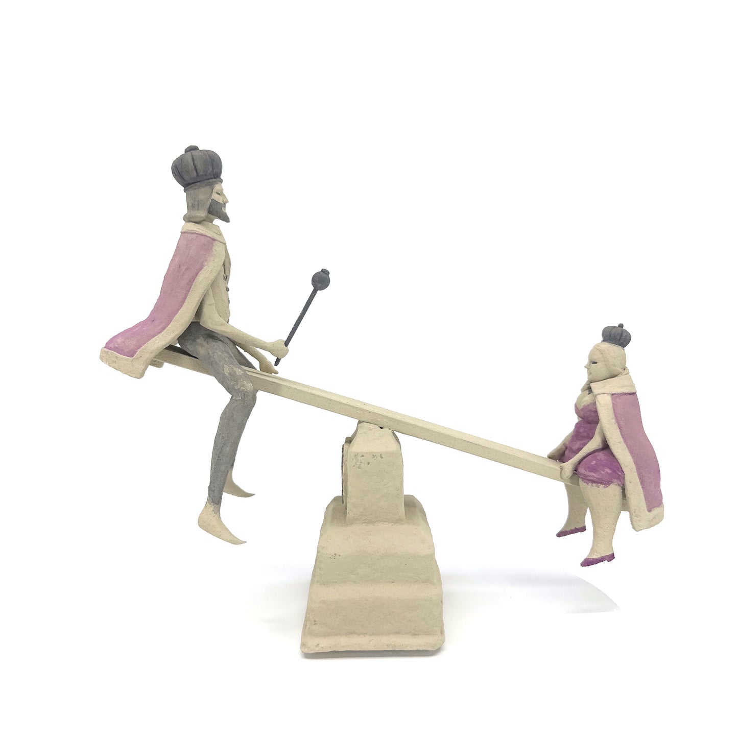 Rare “Royal Seesaw" - King and Queen Seesaw Relics Sculpture by IFM