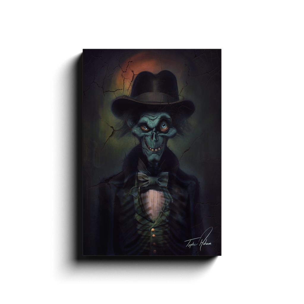 Ezra the Ghost Canvas Wraps by Topher Adam
