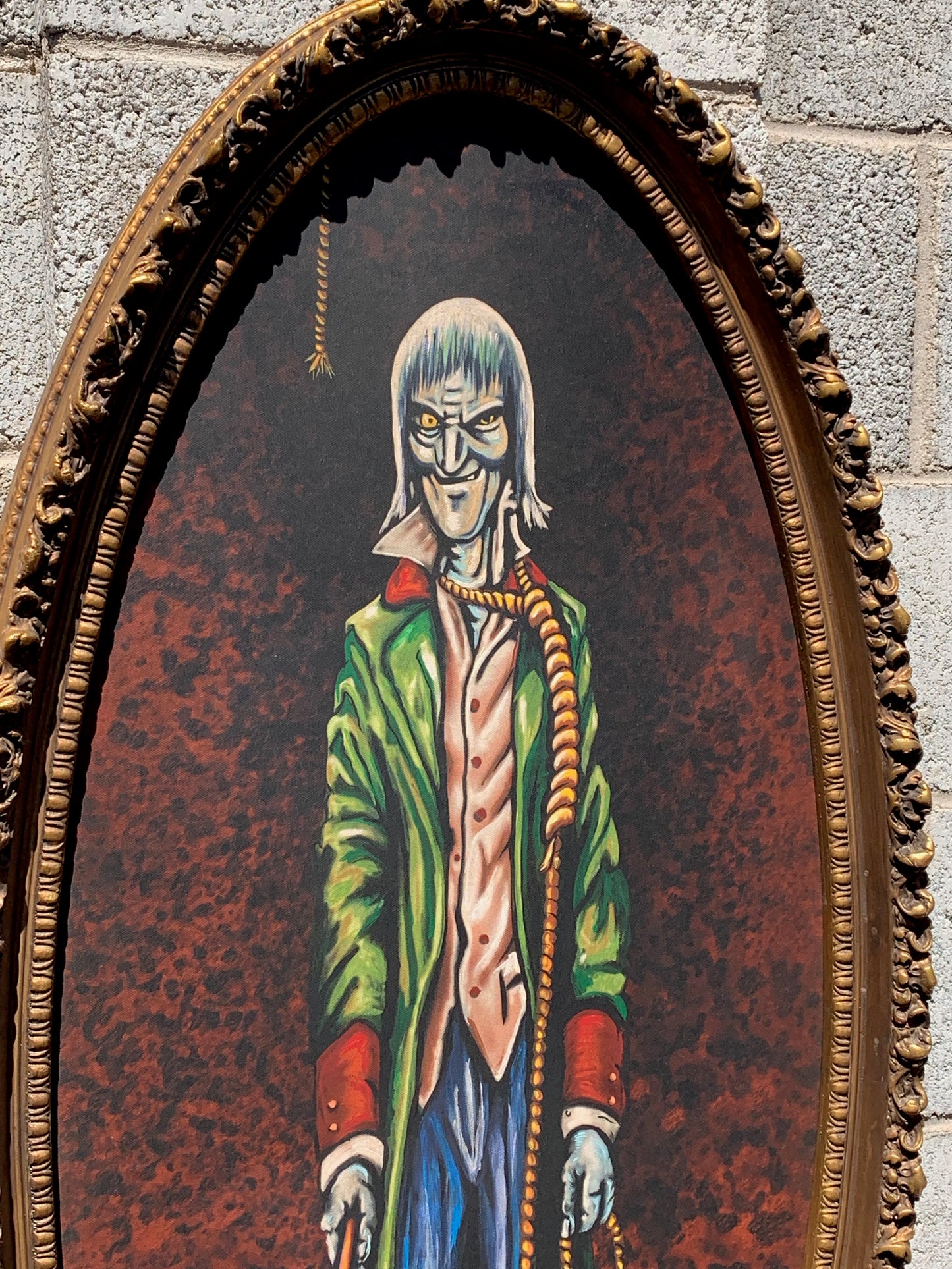 Haunted Mansion Hatchet Man acrylic on canvas giclee by Topher Adam commission