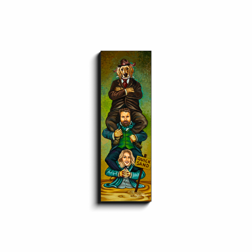 The woman who carries the weight Canvas Wrap by Topher Adam 2022