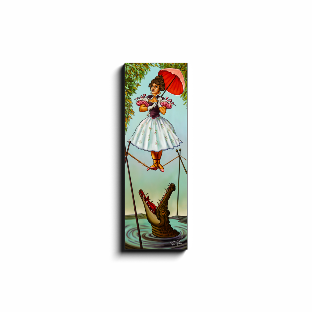Bnelli tightrope Canvas Wrap by Topher Adam
