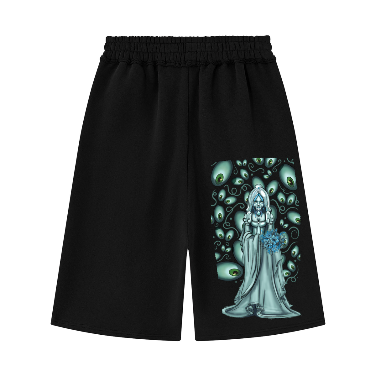 Unisex Raw Edge Fleece Shorts