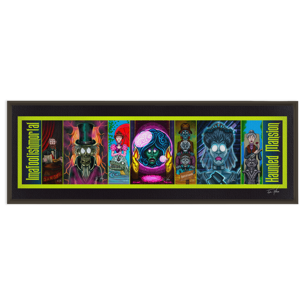 Haunted Ghouls Framed Canvas Wrap by Topher Adam