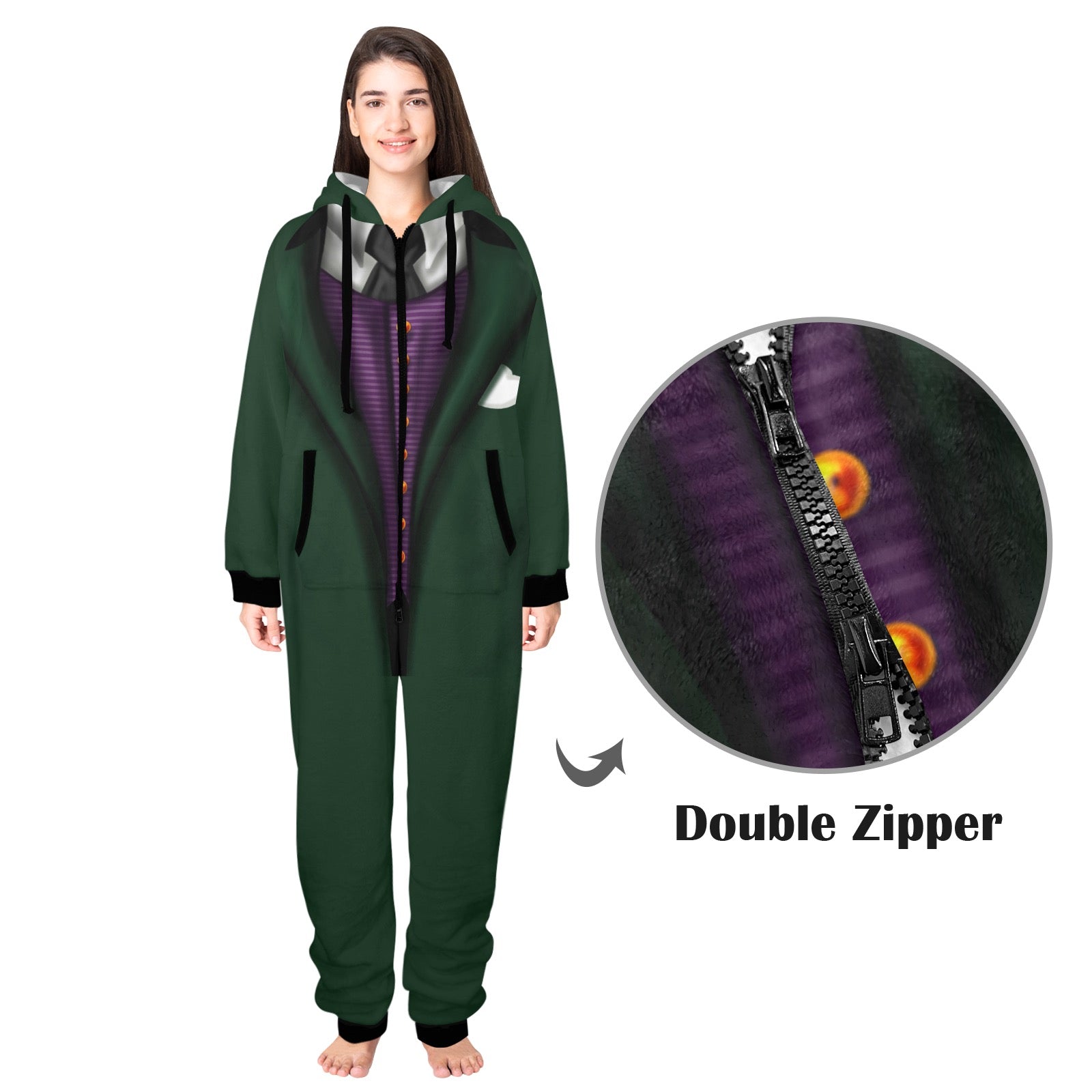 Butler Unisex One-Piece Zip Up Hooded Pajamas
