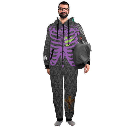 Foolishness Unisex One-Piece Zip Up Hooded Pajamas