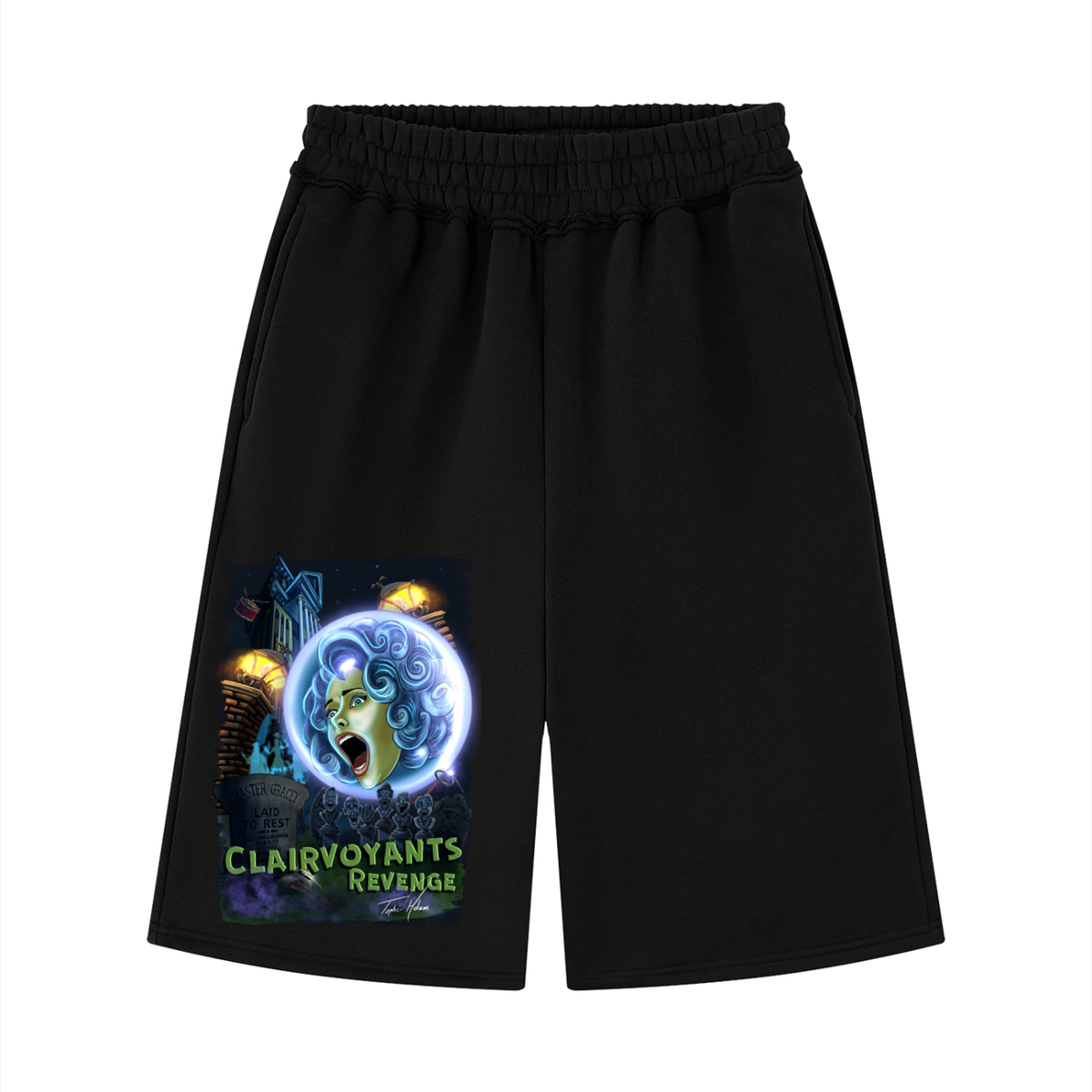Unisex Raw Edge Fleece Shorts