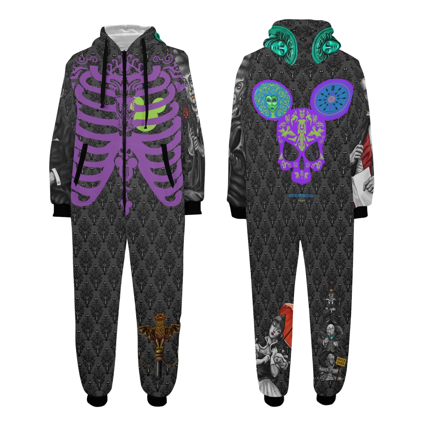 Foolishness Unisex One-Piece Zip Up Hooded Pajamas