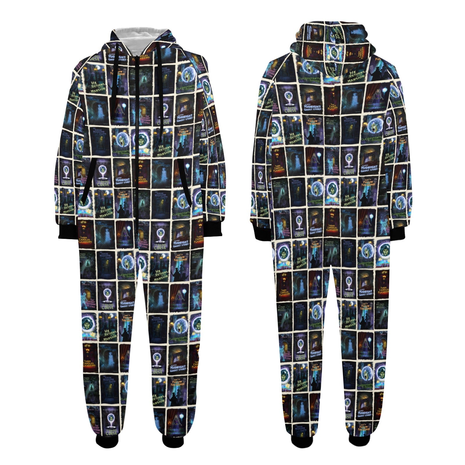 Mansion Comic Unisex One-Piece Zip Up Hooded Pajamas
