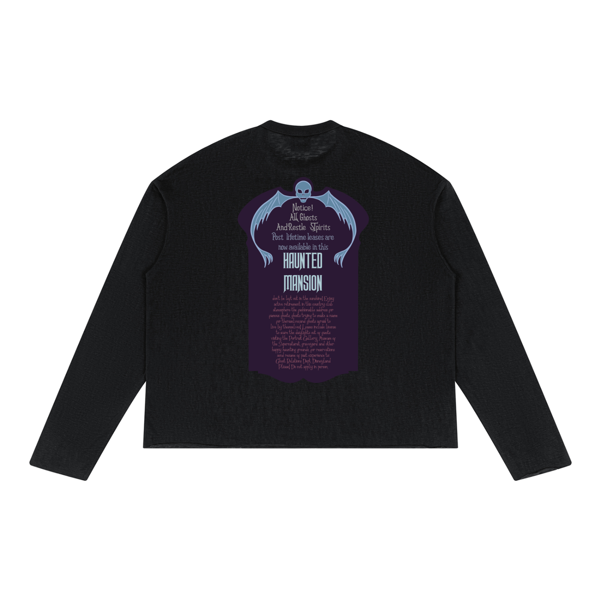 Unisex Raw Edge Long Sleeve T-Shirt