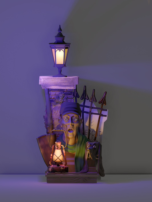 Caretaking bust lamp
