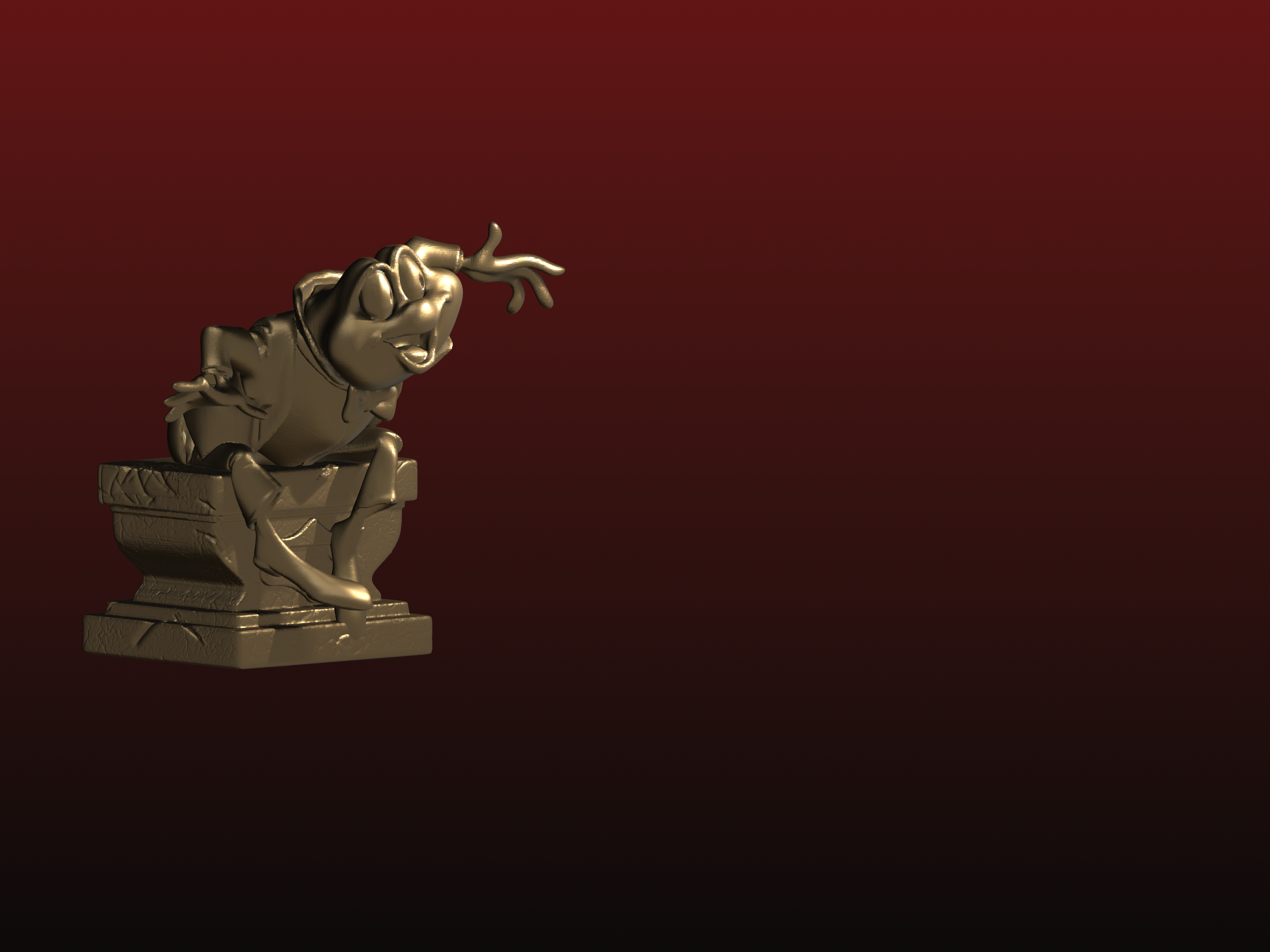 Happy little Mr Toad sculpture