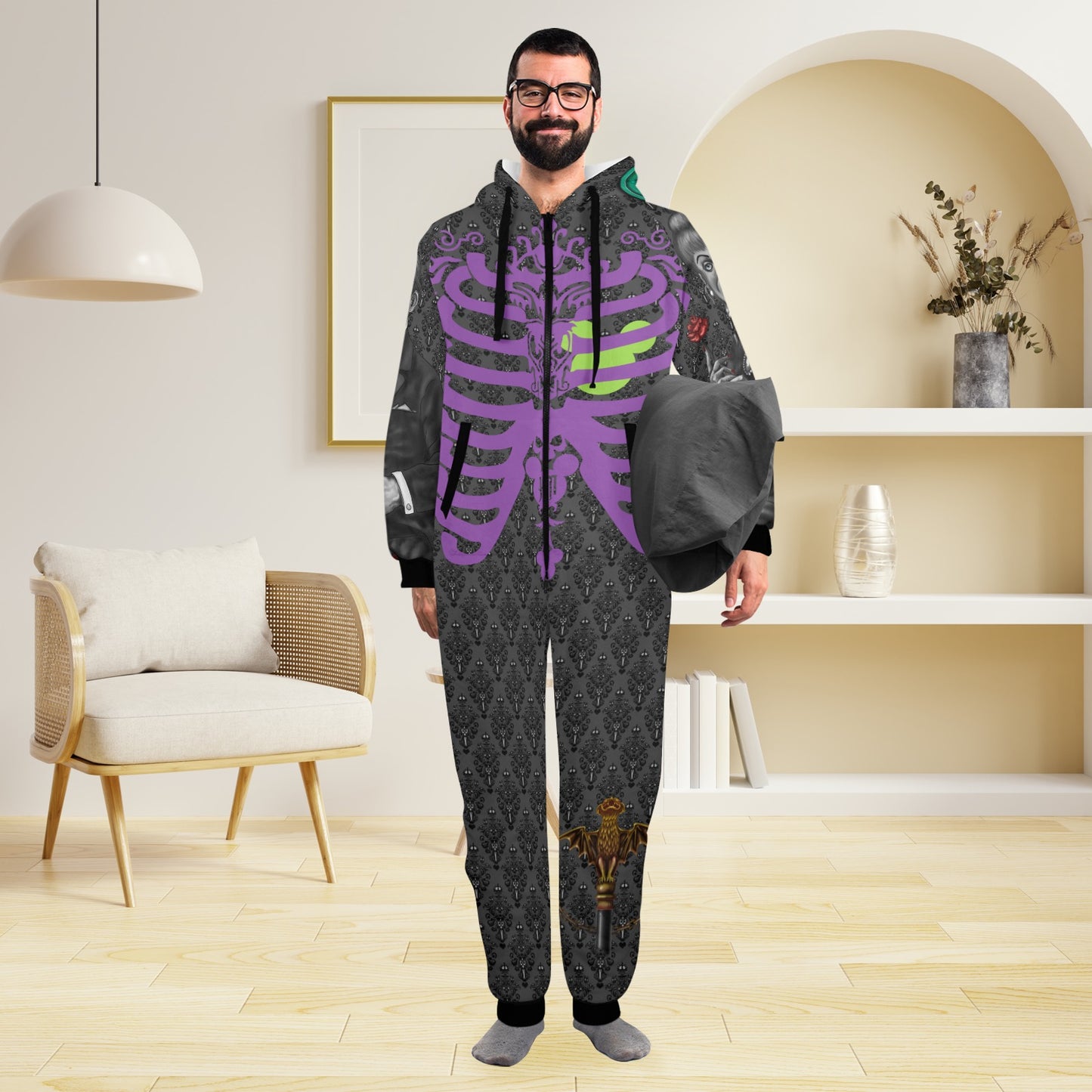 Foolishness Unisex One-Piece Zip Up Hooded Pajamas