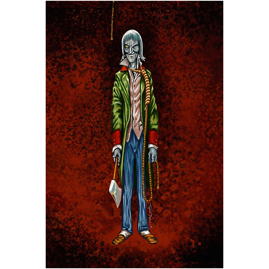 Hatchet man Giclee Art Prints, illustrated by Topher Adam