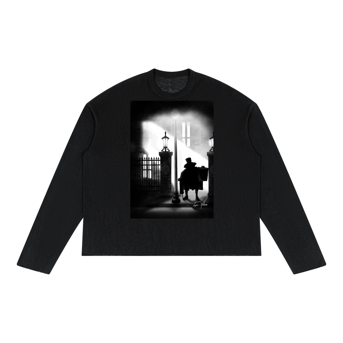 Unisex Raw Edge Long Sleeve T-Shirt