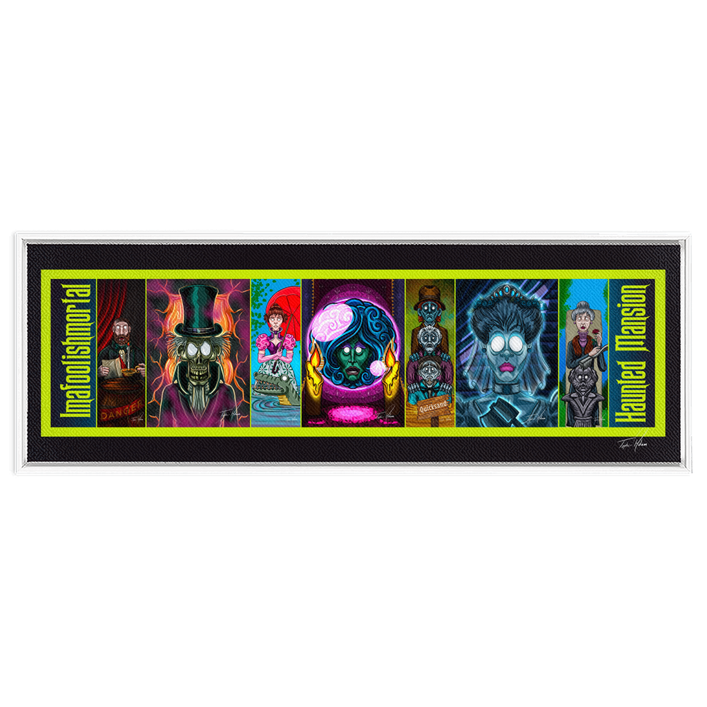 Haunted Ghouls Framed Canvas Wrap by Topher Adam