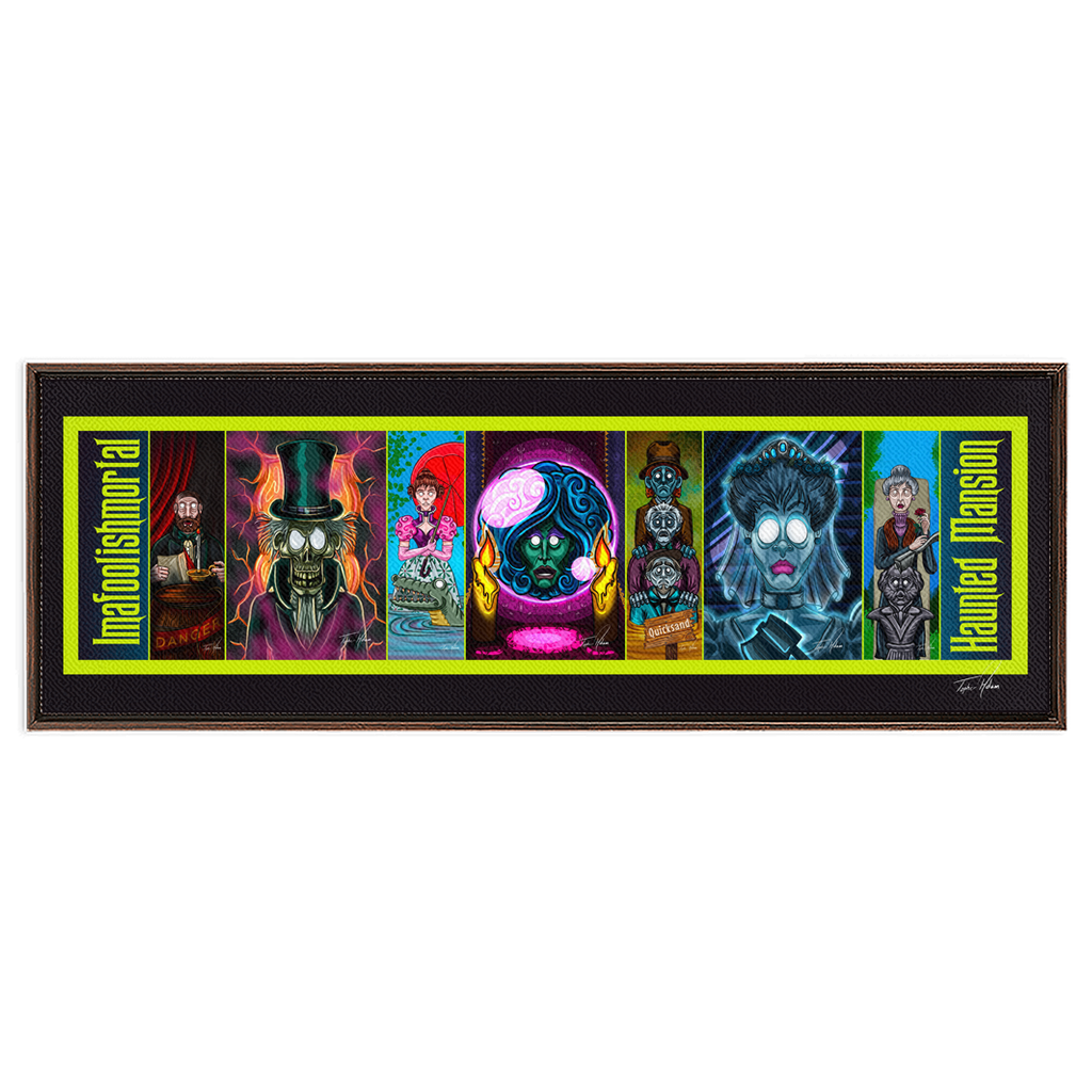 Haunted Ghouls Framed Canvas Wrap by Topher Adam