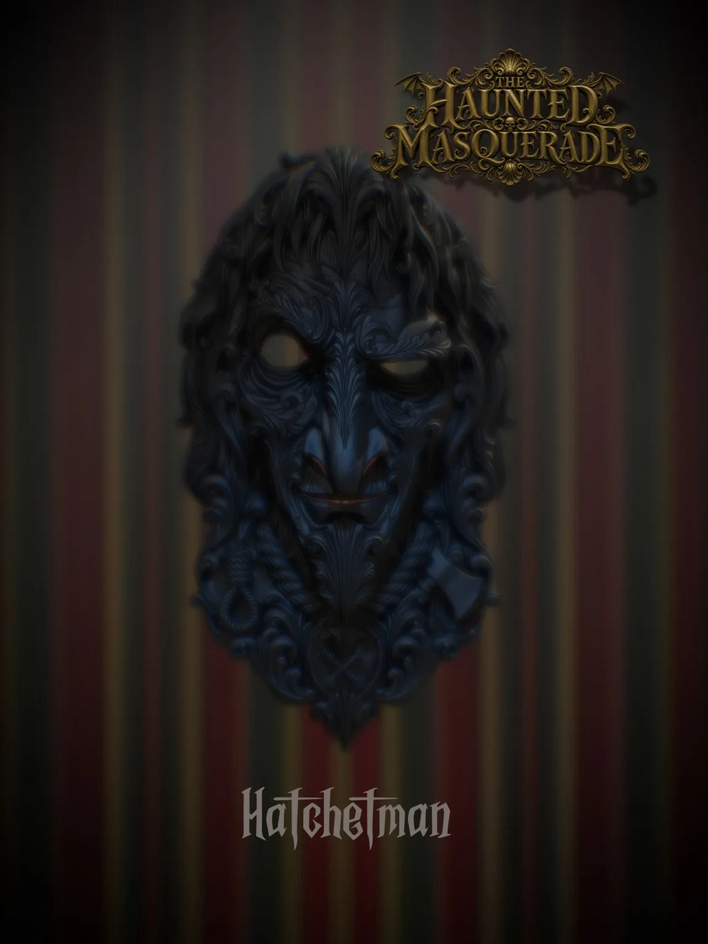 Hatchetman - The Haunted Masquerade sculptural mask by Topher Adam