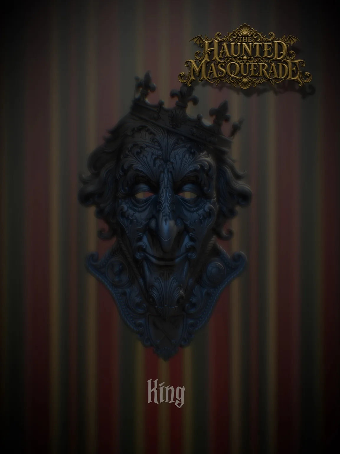 King - The Haunted Masquerade sculptural mask by Topher Adam