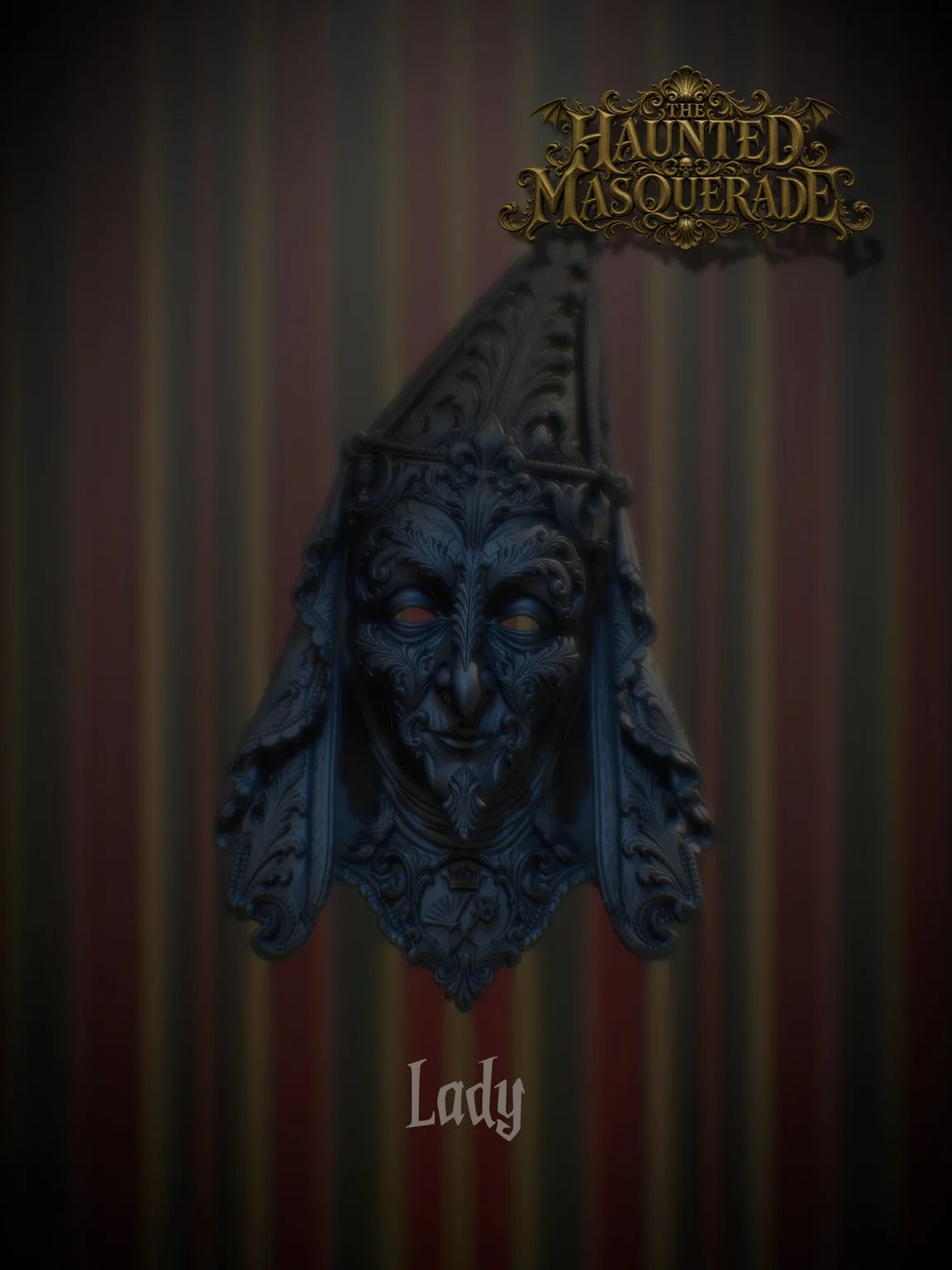 Lady - The Haunted Masquerade sculptural mask by Topher Adam