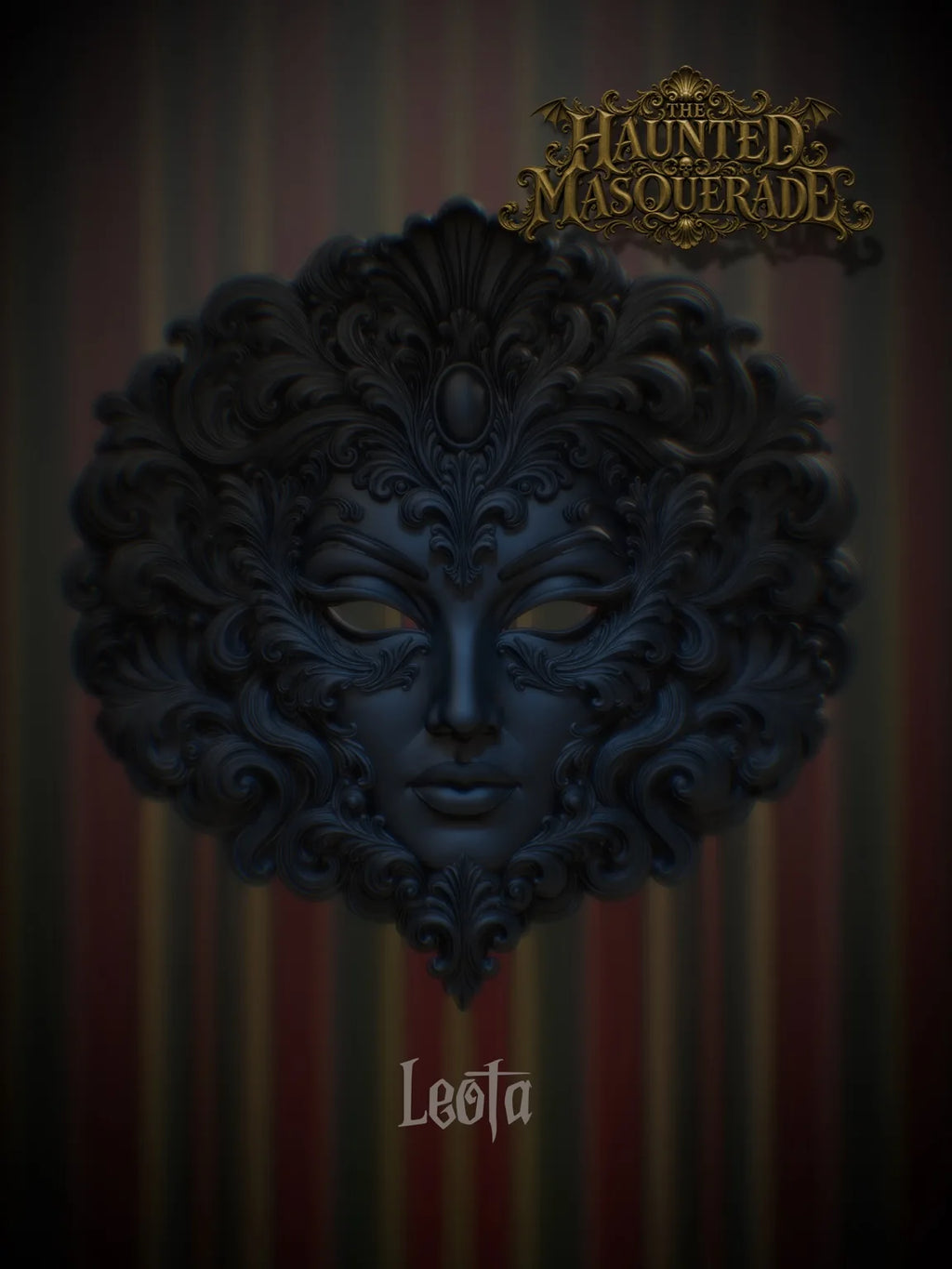 Leota - The Haunted Masquerade sculptural mask by Topher Adam