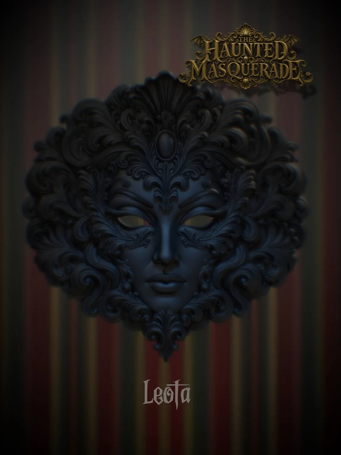 Leota - The Haunted Masquerade sculptural mask by Topher Adam
