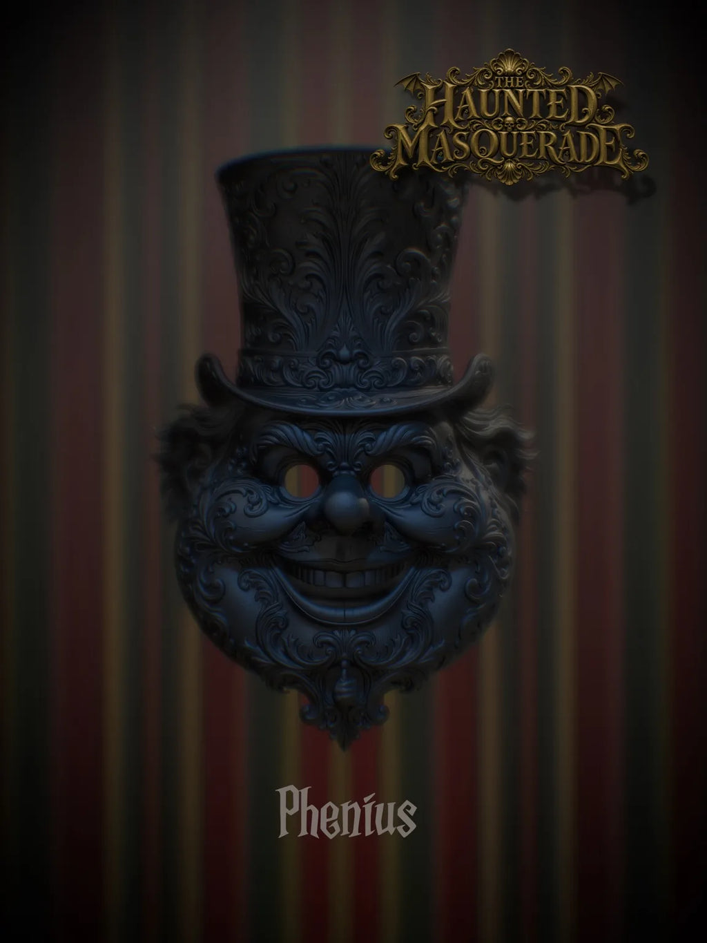 Phenius - The Haunted Masquerade sculptural mask by Topher Adam