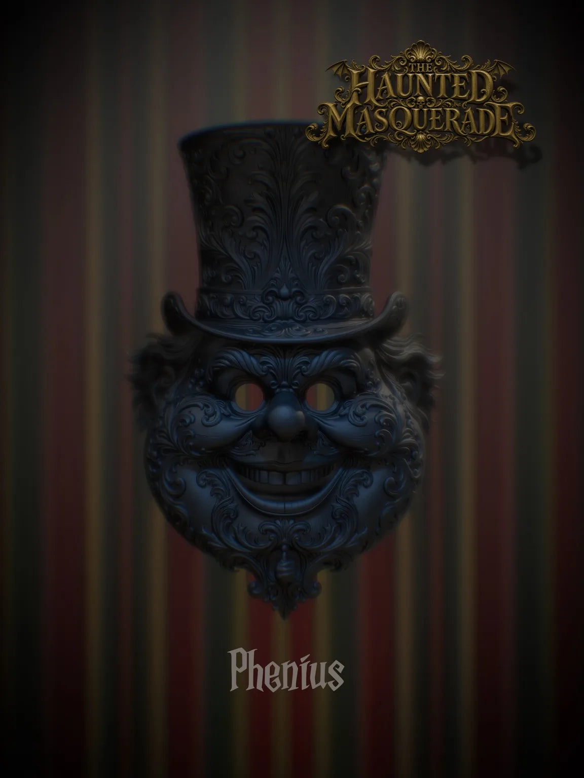 Phenius - The Haunted Masquerade sculptural mask by Topher Adam