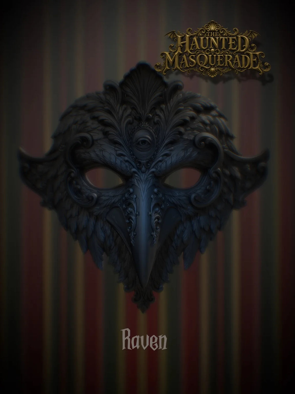 Raven - The Haunted Masquerade sculptural mask by Topher Adam