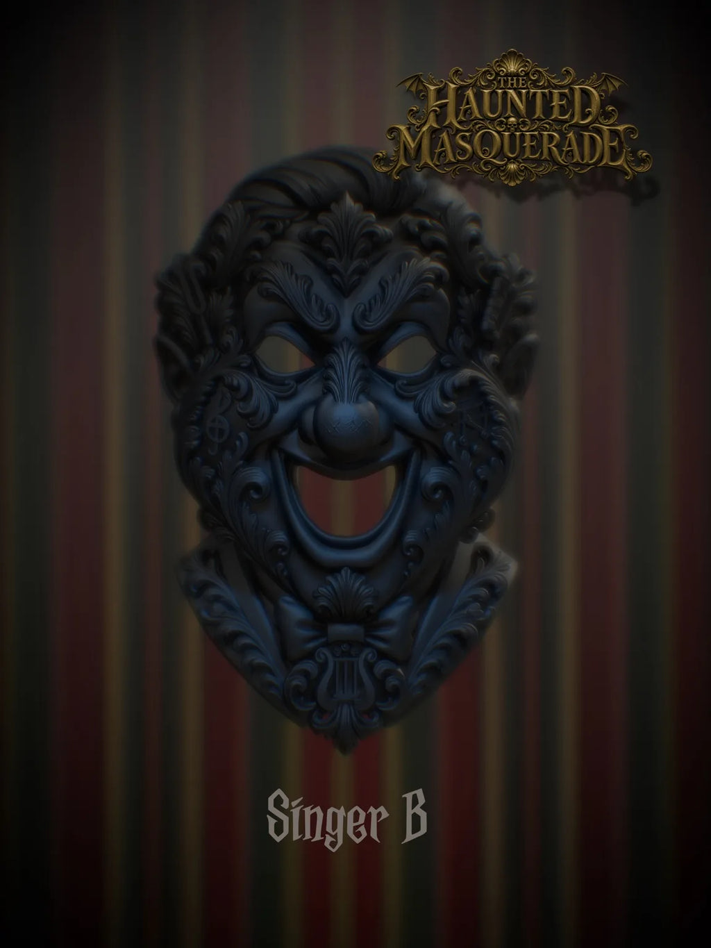 Singer B - The Haunted Masquerade sculptural mask by Topher Adam