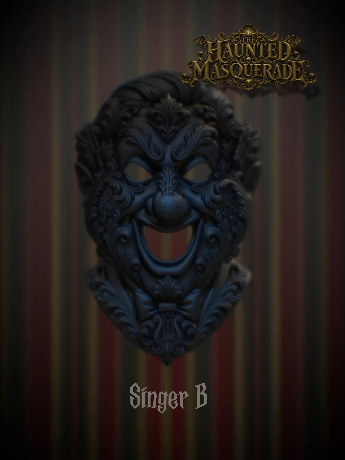 Singer B - The Haunted Masquerade sculptural mask by Topher Adam