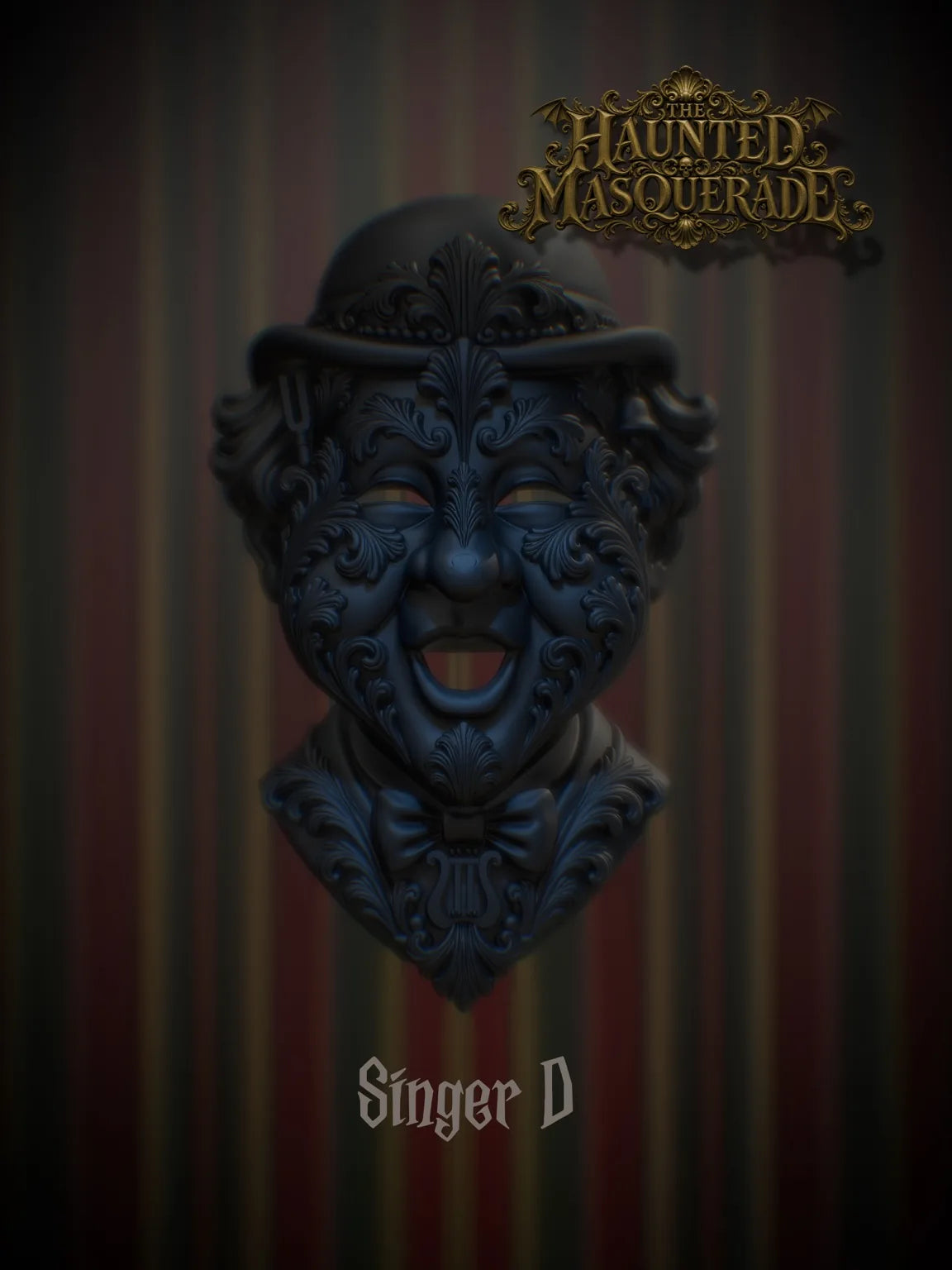 Singer D - The Haunted Masquerade sculptural mask by Topher Adam