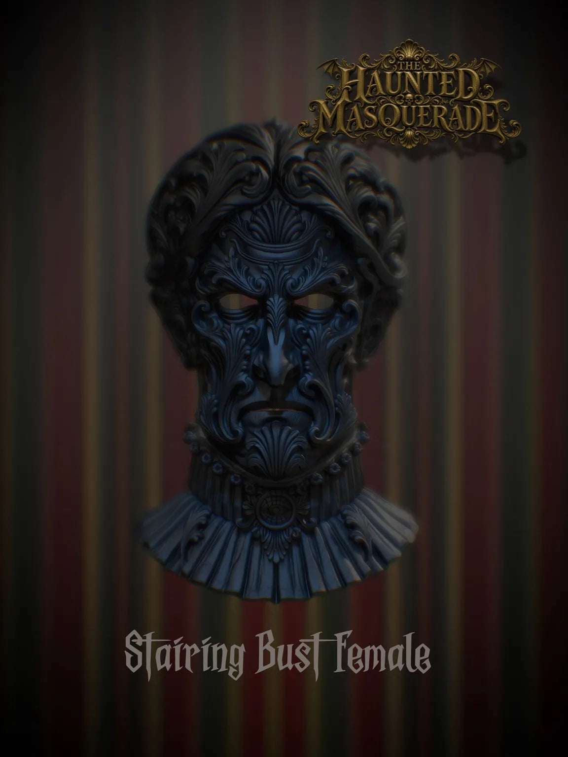 Staring Bust Female - The Haunted Masquerade sculptural mask by Topher Adam