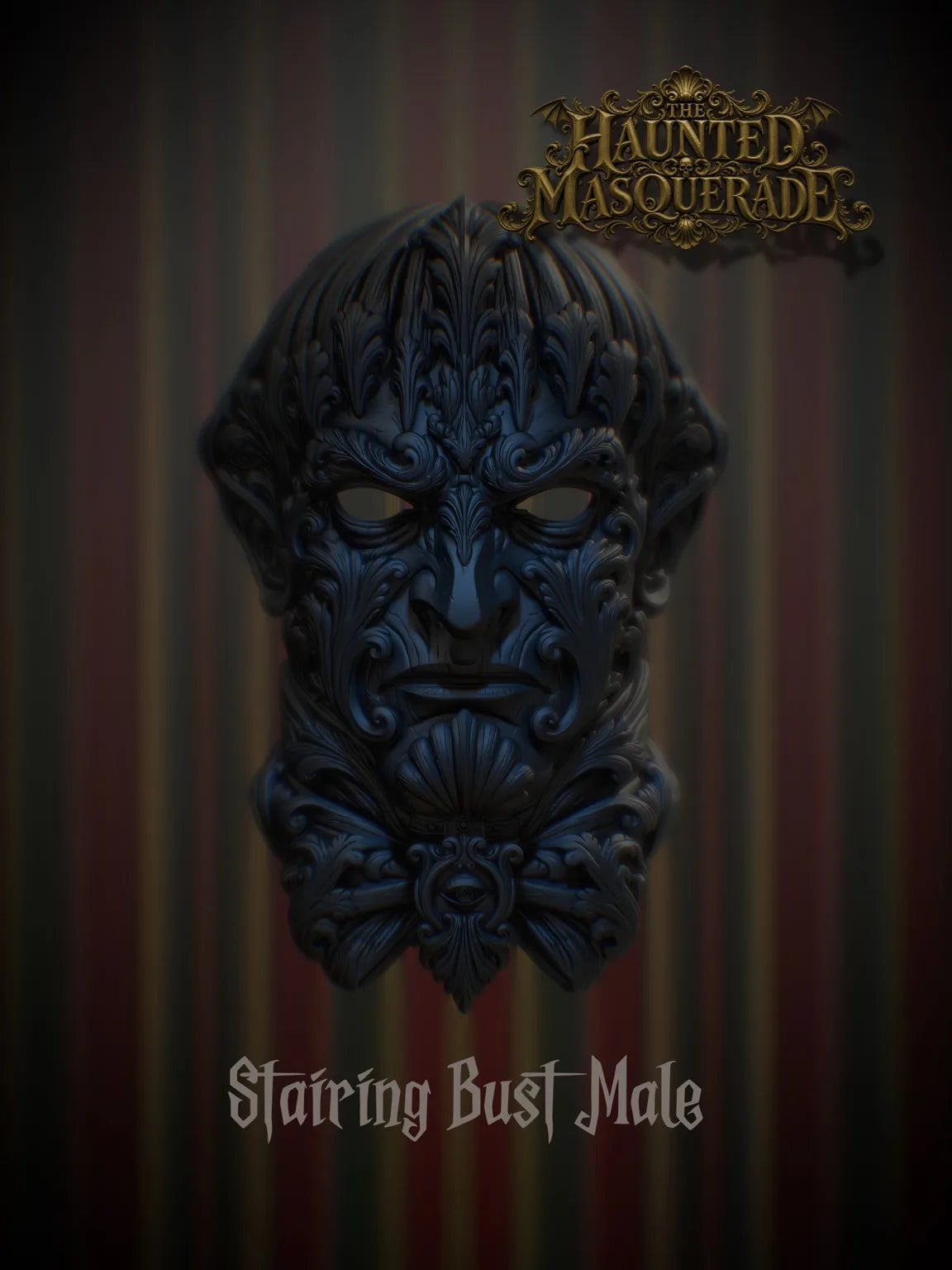 Staring Bust Male - The Haunted Masquerade sculptural mask by Topher Adam
