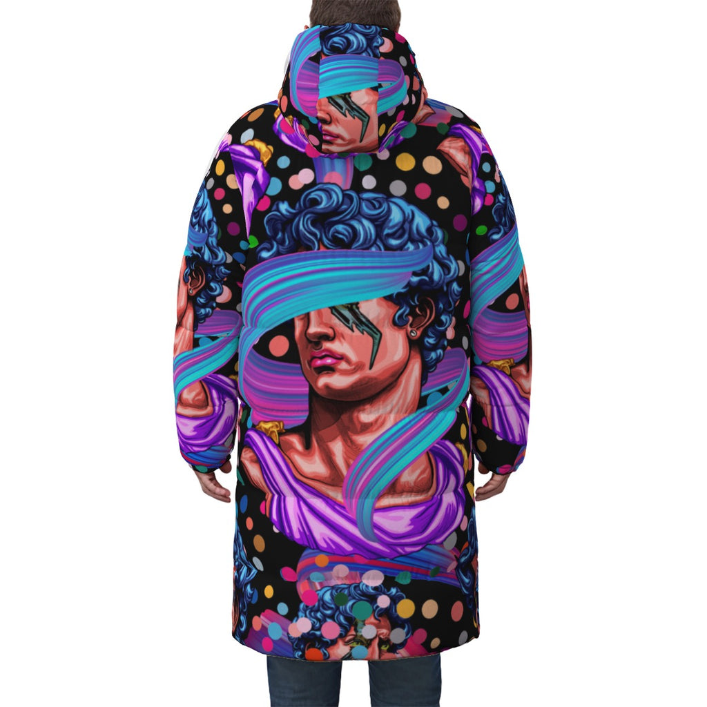 Colorful David  Unisex Long Down Jacket