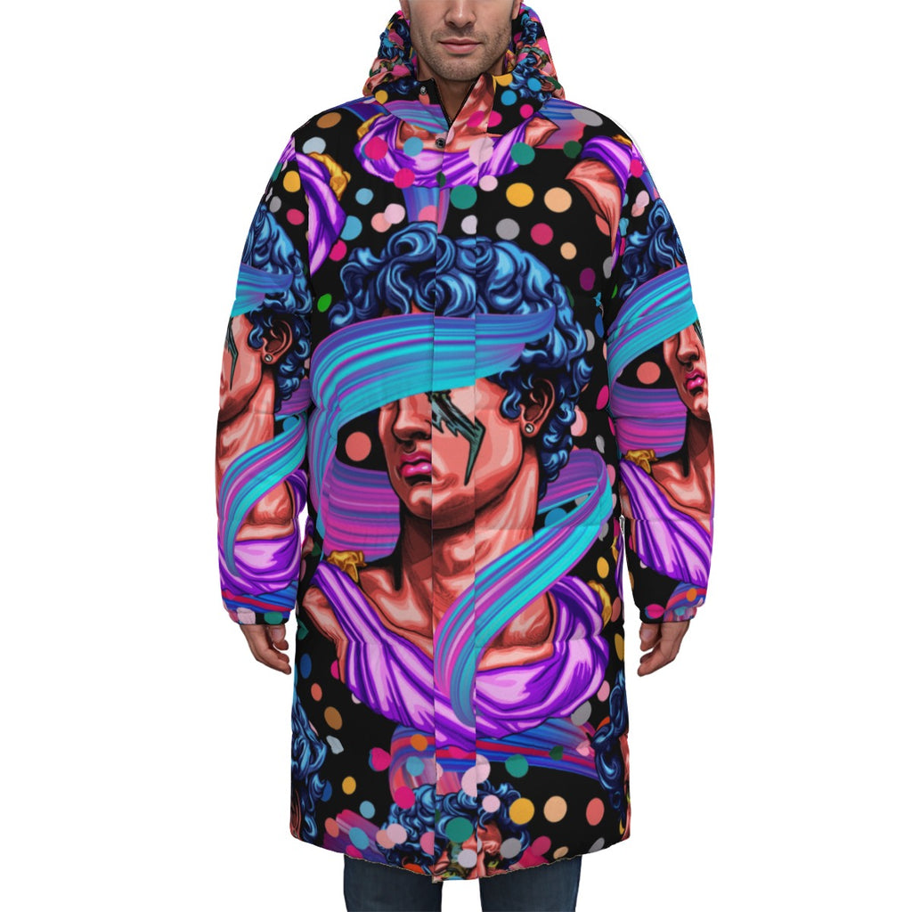 Colorful David  Unisex Long Down Jacket