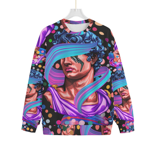 Colorful David Unisex Knitted Fleece Sweater | Plus Size