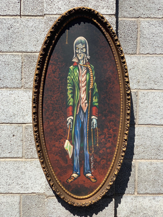 Haunted Mansion Hatchet Man acrylic on canvas giclee by Topher Adam commission