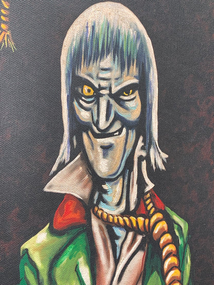 Haunted Mansion Hatchet Man acrylic on canvas giclee by Topher Adam commission