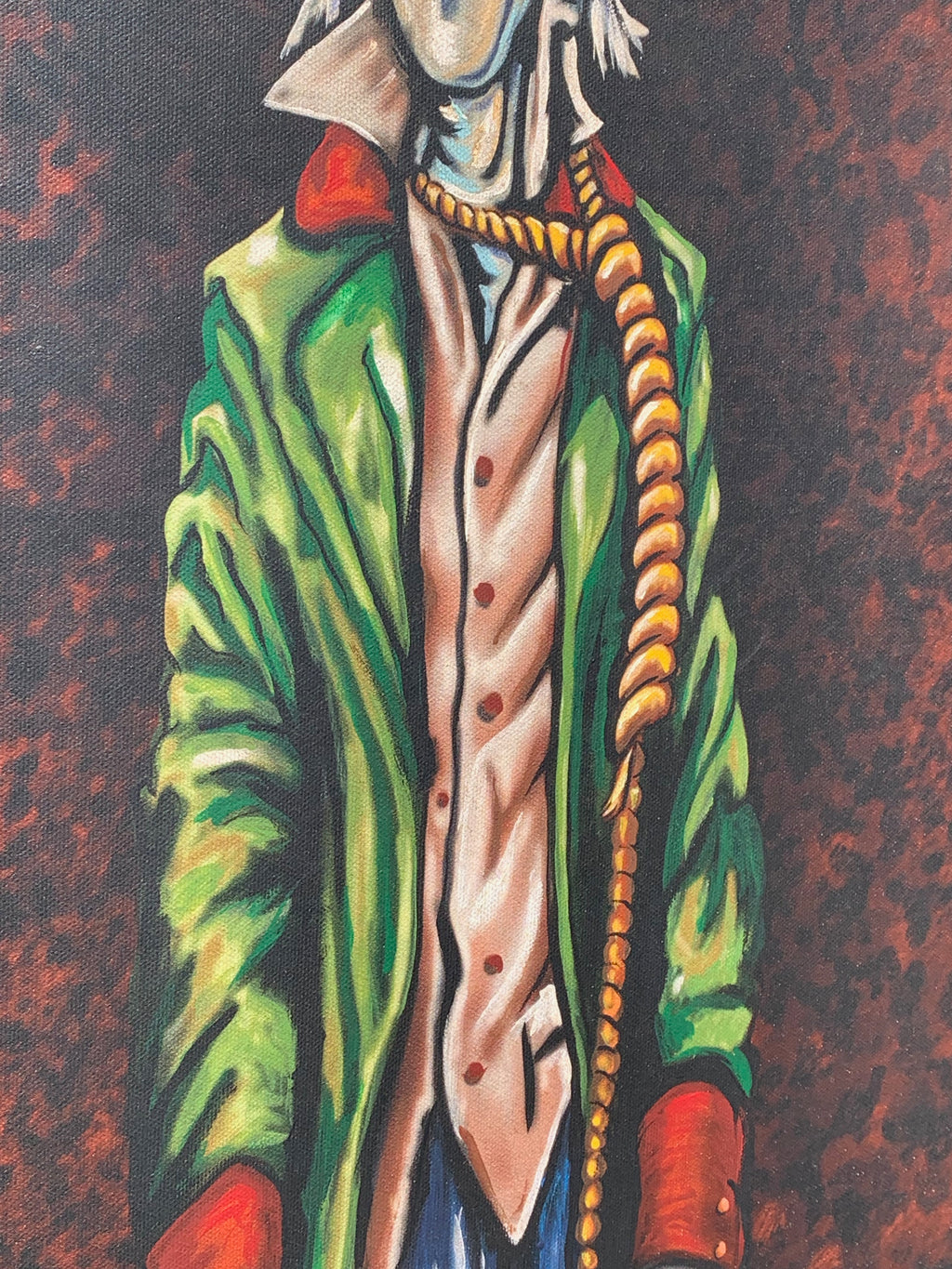 Haunted Mansion Hatchet Man acrylic on canvas giclee by Topher Adam commission