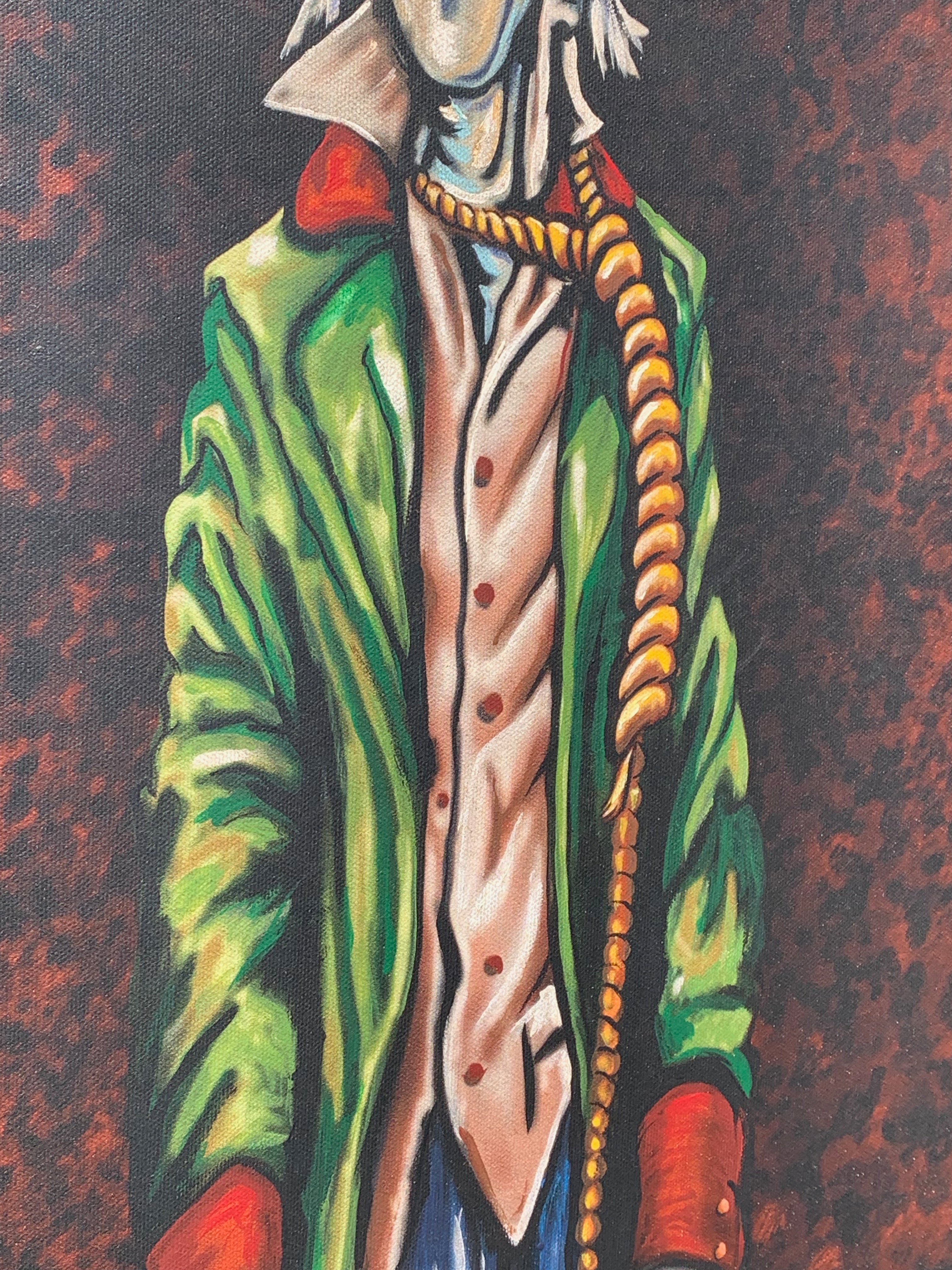 Haunted Mansion Hatchet Man acrylic on canvas giclee by Topher Adam commission