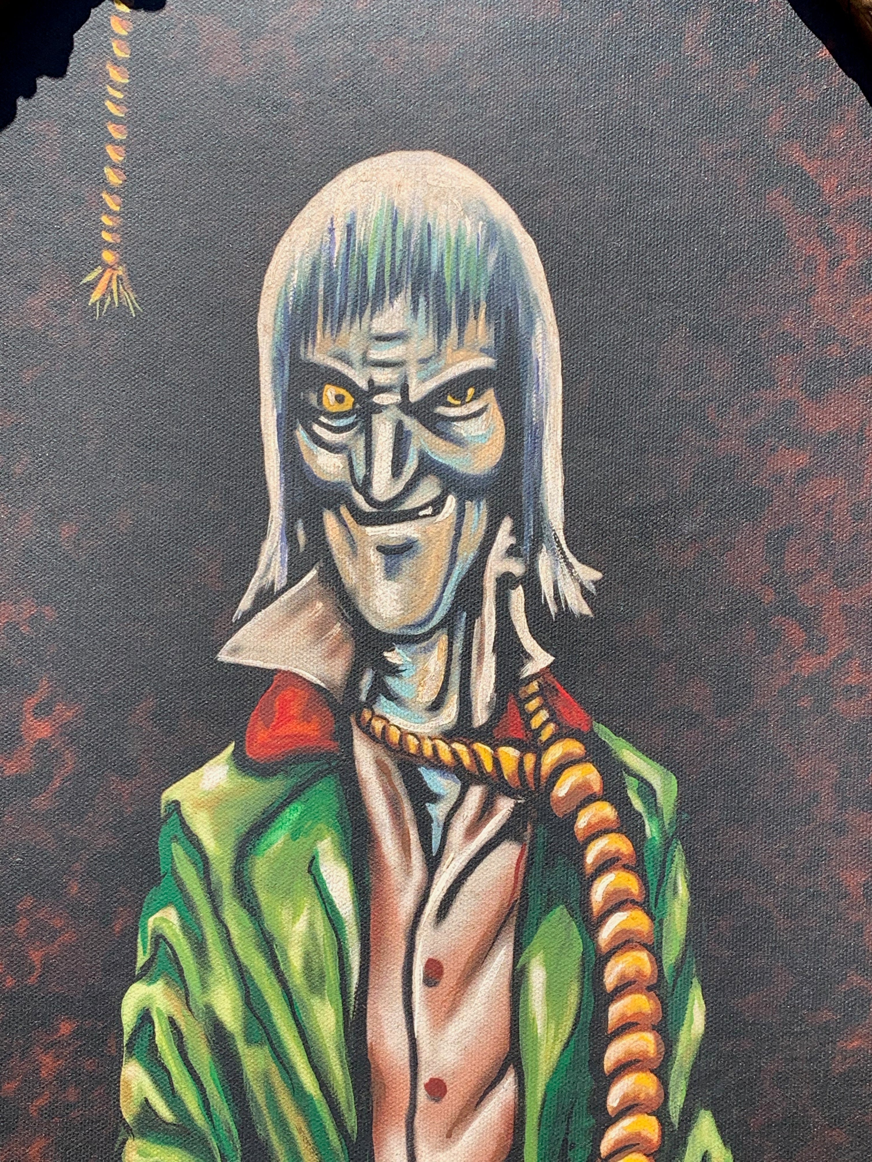 Haunted Mansion Hatchet Man acrylic on canvas giclee by Topher Adam commission