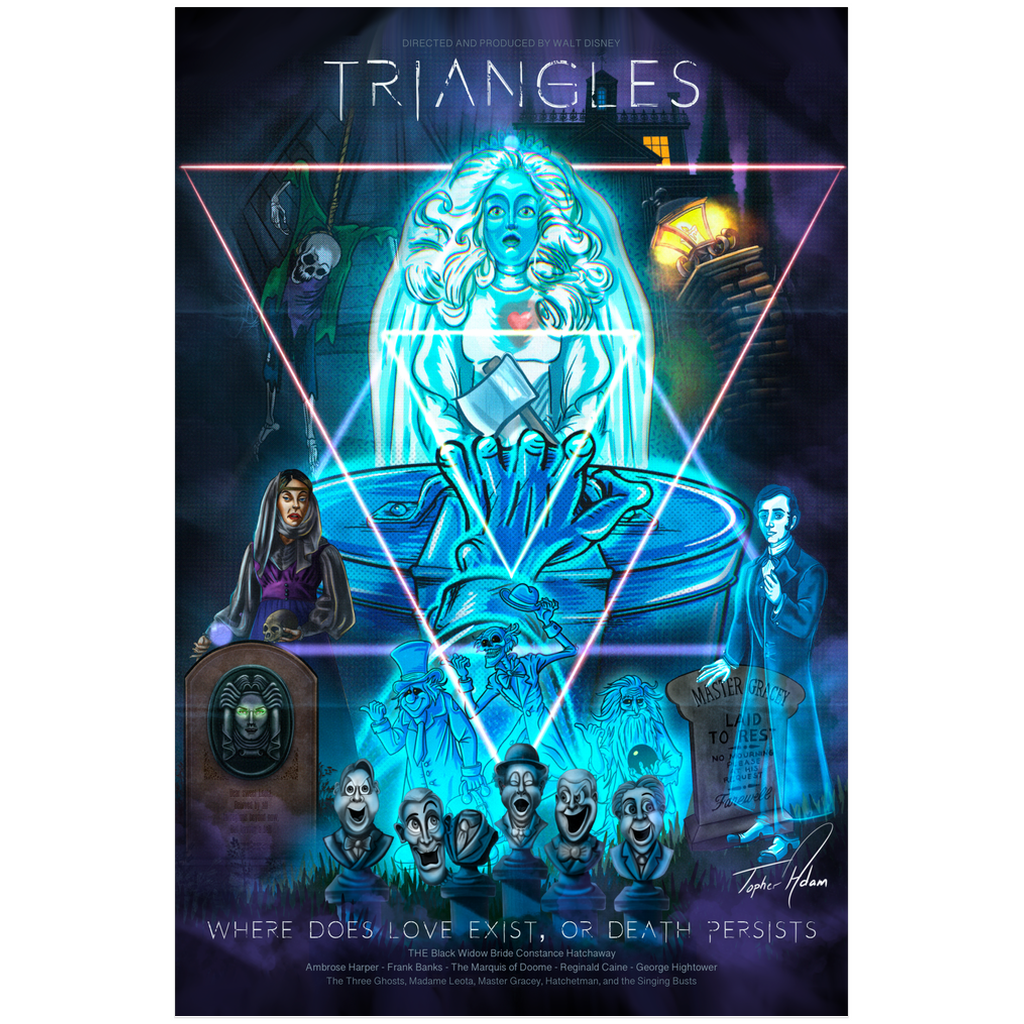 Triangles - Where does love exist, where death persist Posters by Topher Adam