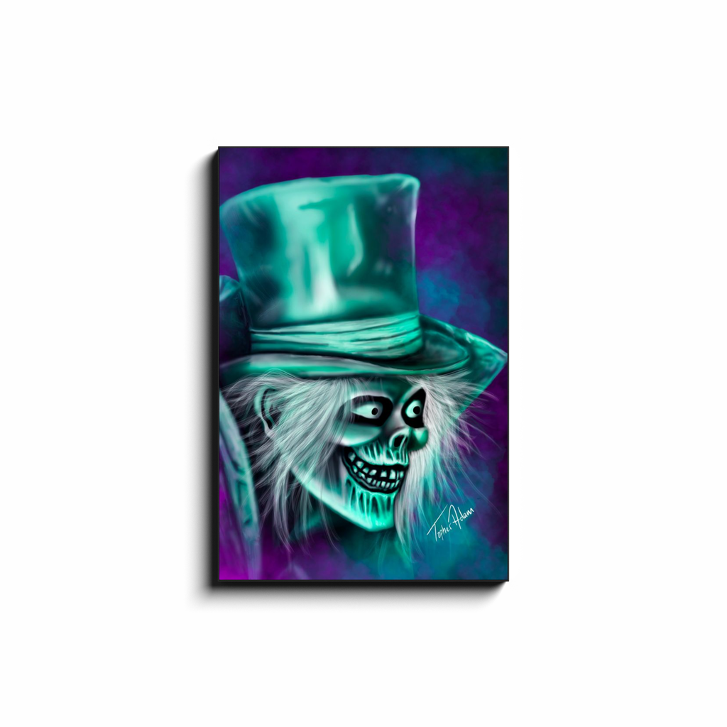 Hatbox Ghost - illustrated Canvas Wraps